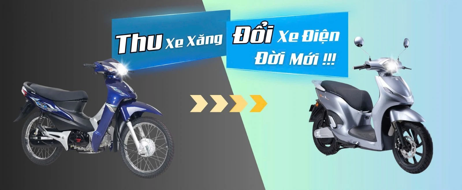 chuyền xe xăng qua xe máy điện